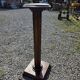 Solid oak column pedestal