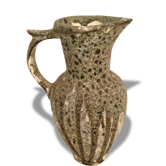Ancien Pichet en Poterie Du Breuil Carafe avec Anse Vintage