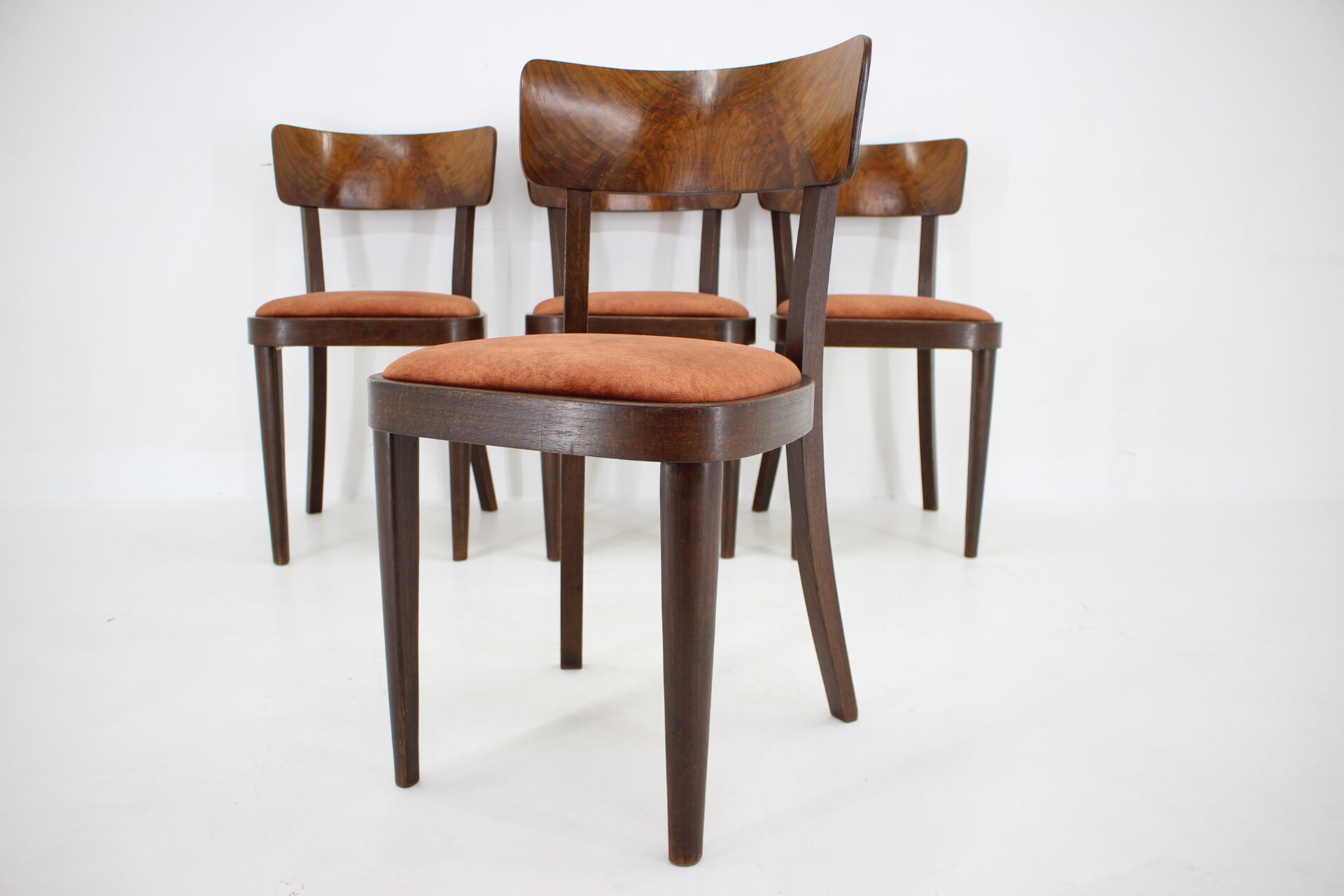 1940s Set of Four Dining Chairs ,Czechoslovakia