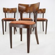 1940s Set of Four Dining Chairs ,Czechoslovakia