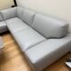Roche bobois evidence corner sofa medium grey and 3 poufs