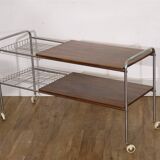 Rosewood and chrome side table, 1970s