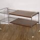 Meuble d'appoint en palissandre et chrome 1970