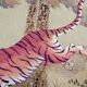 Important Set of Three Indochinese Silk Embroidered Tapestries
