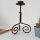 Antique wrought iron candlestick