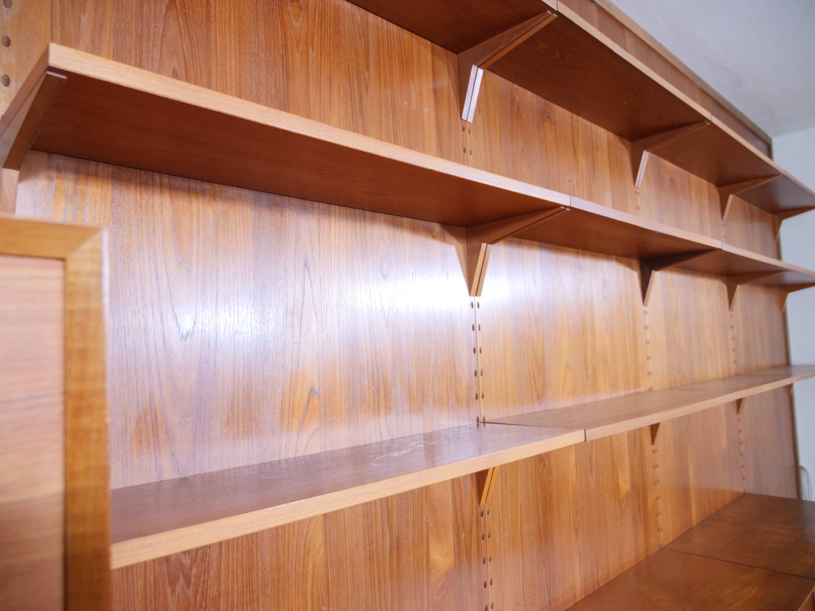 Modular teak shelving system by Poul Cadovius for Cado, 23 Set, 1960s