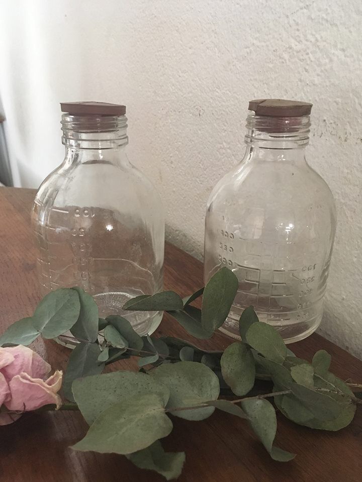 Two graduate former d apothecary bottles