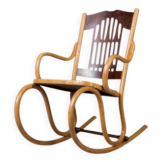 Antique Jacob & Josef Kohn Rocking Chair | Art Nouveau Design, Bentwood,