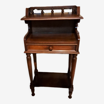 Console bedside table 1980 in brown glazed wood