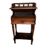 Console bedside table 1980 in brown glazed wood