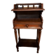 1980s console bedside table in brown varnished wood
