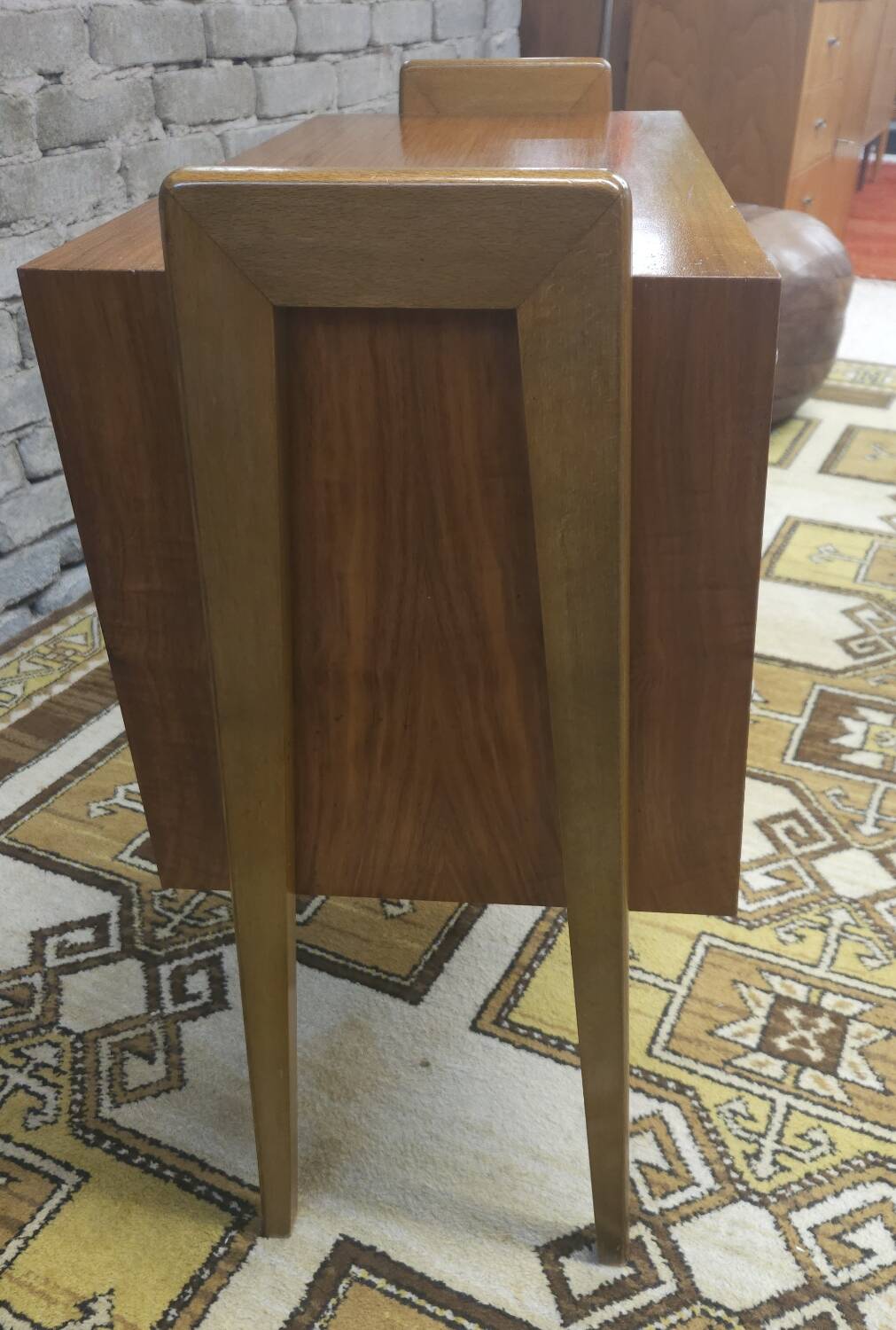 Small Scandinavian chest of drawers with compass feet, 1960s