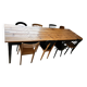 Solid wood farmhouse table for 10 people, 276 cm.