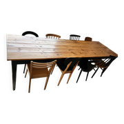 Table de ferme bois massif  10 personnes 276 cm