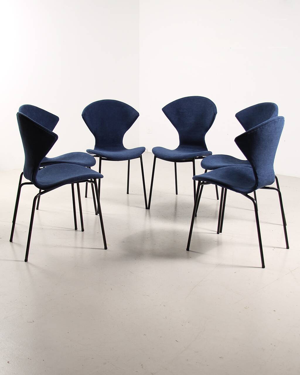 6 vintage Burov Dangles Defrance &950 chairs