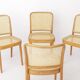Set of 8 Ligna Bentwood Dining Chairs, Beechwood & Vienna Cane, 1960s-1970s