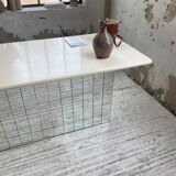 80s lacquered desk and mirror