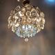 Vintage italian circular chandelier crystal drops