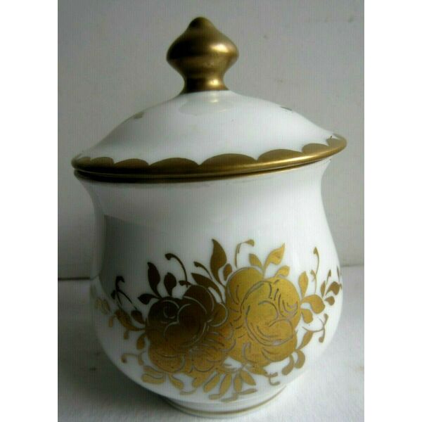 XIXth century cream pot in fine porcelain, white and gold, signed Sèvres |  Selency