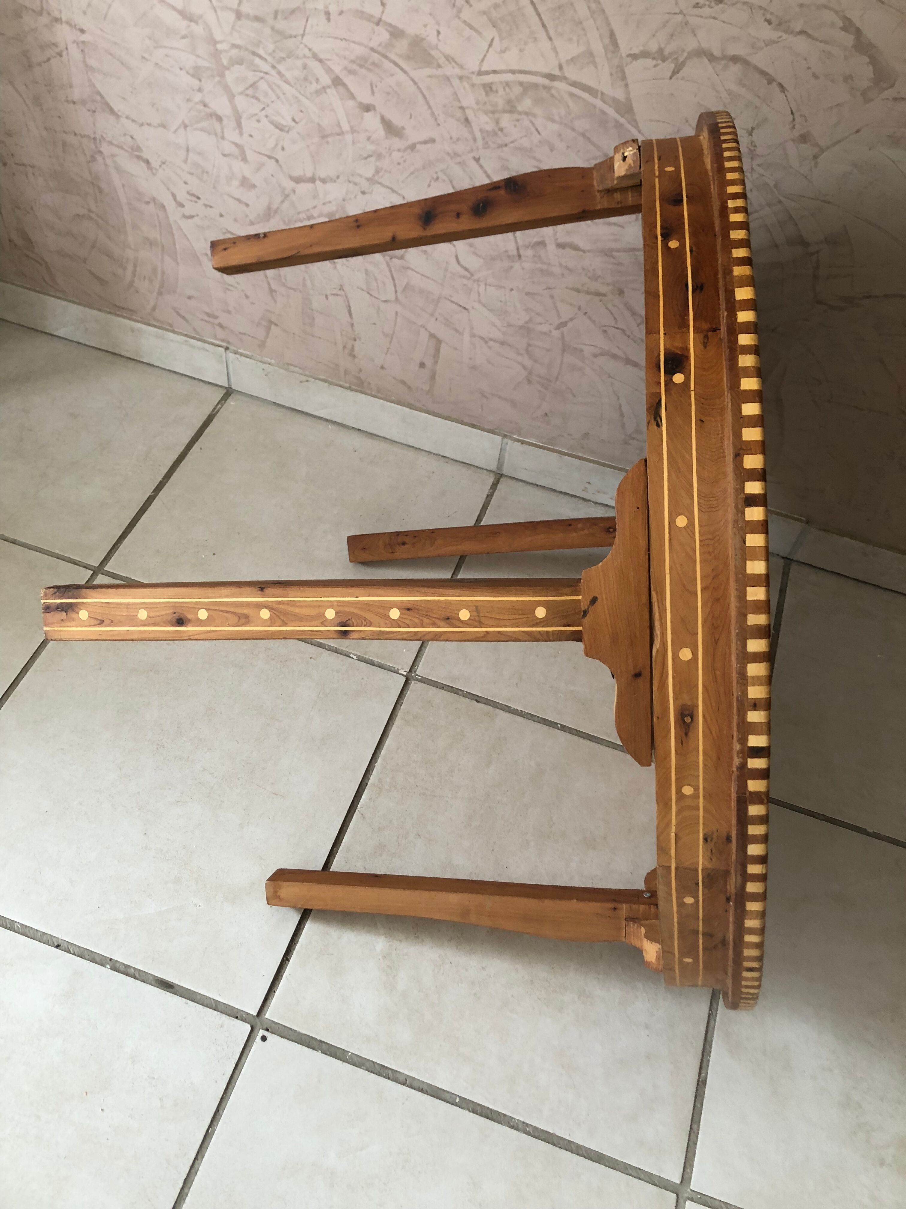 Moroccan marquetry table