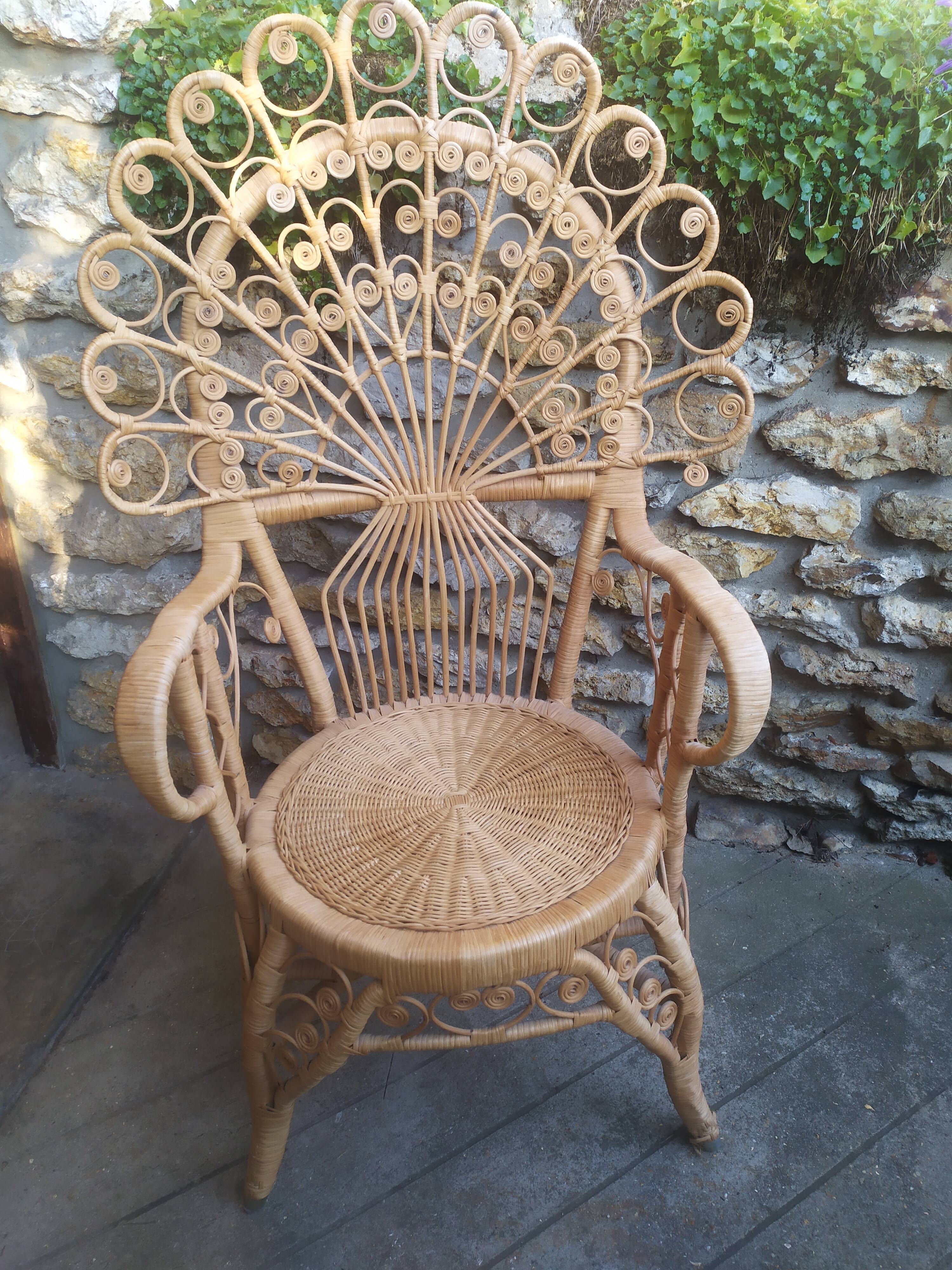 Rattan armchair Style Emmanuelle
