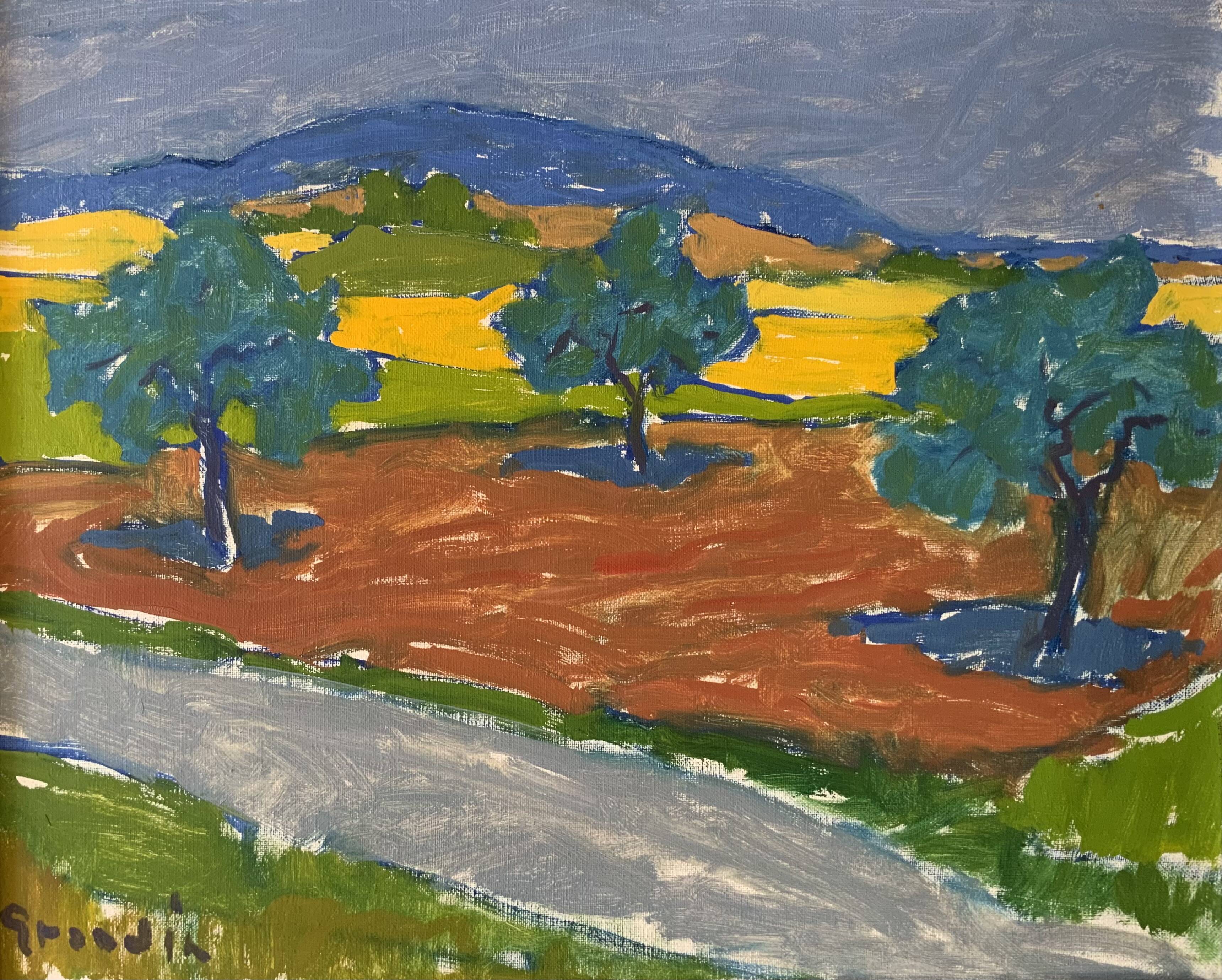 Svan Grandin (1906- 1982) Vintage Painting Landscape, signed