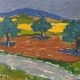 Svan Grandin (1906- 1982) Vintage Painting Landscape, signed