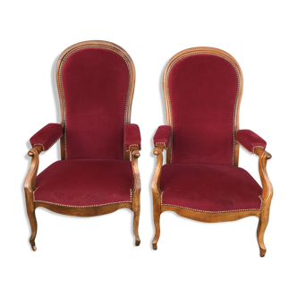 Paire de fauteuils Voltaire Louis Philippe