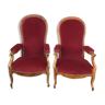 Paire de fauteuils Voltaire Louis Philippe