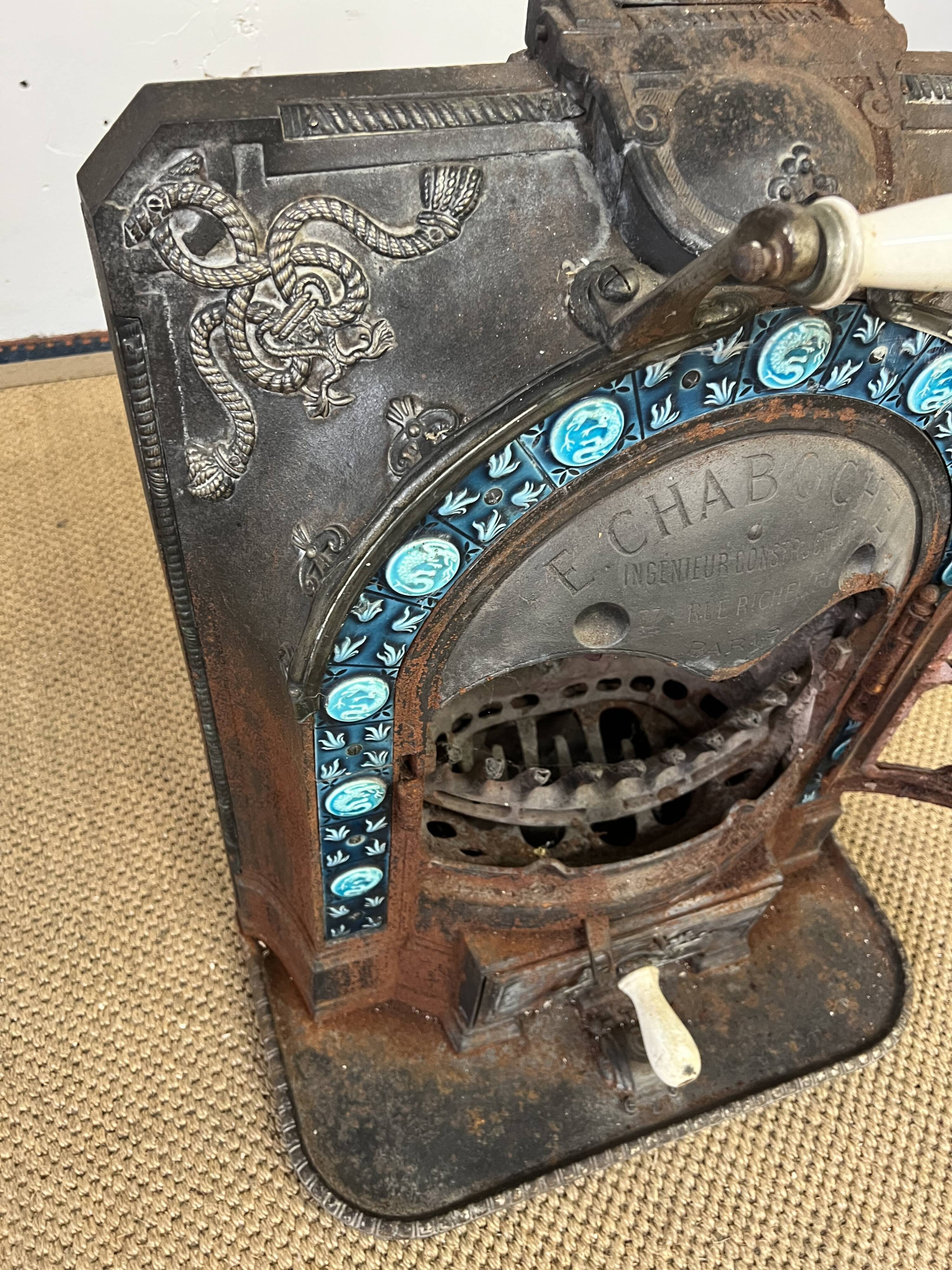 Cast iron stove E. Chaboche La Salamandre