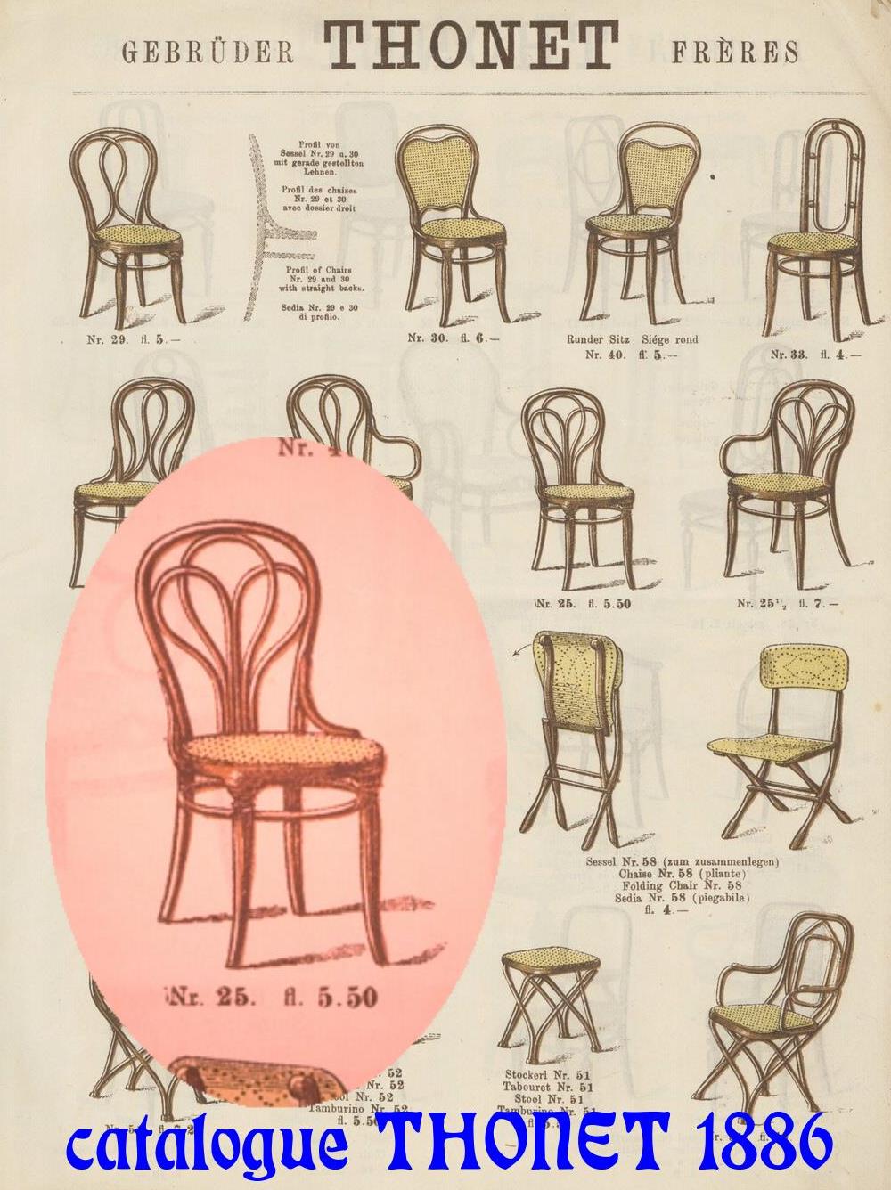 Bistrot de Vienne, chair Thonet N°25 Ca, 1880