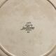 Round scalloped earthenware dish Digoin Sarreguemines floral decoration