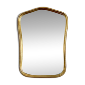 Vintage wall mirror with gold rim