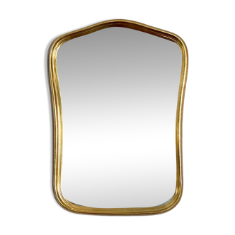 Vintage wall mirror with gold rim