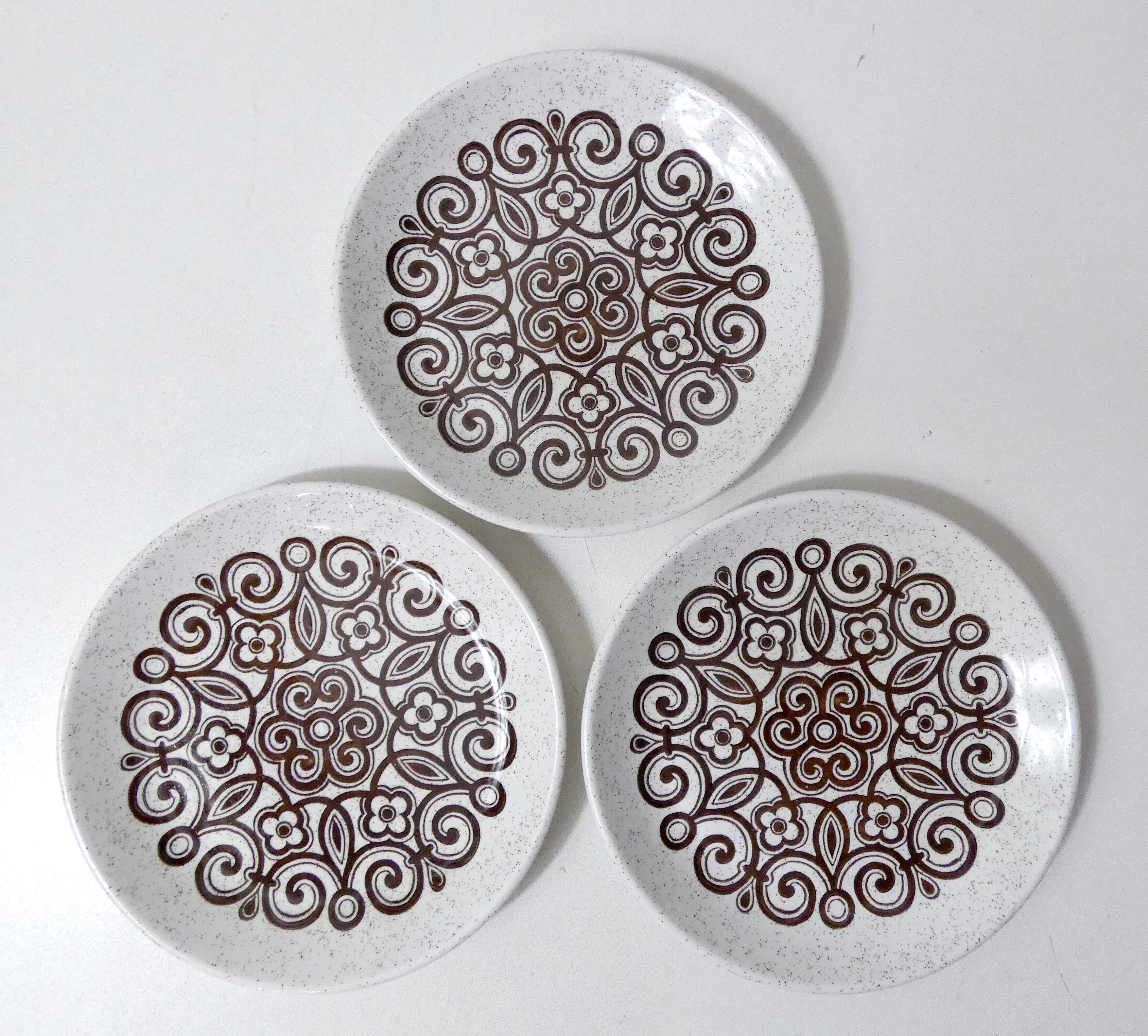 Assiettes staffordshire grès vintage