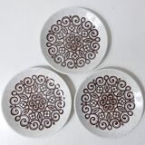 Assiettes staffordshire grès vintage