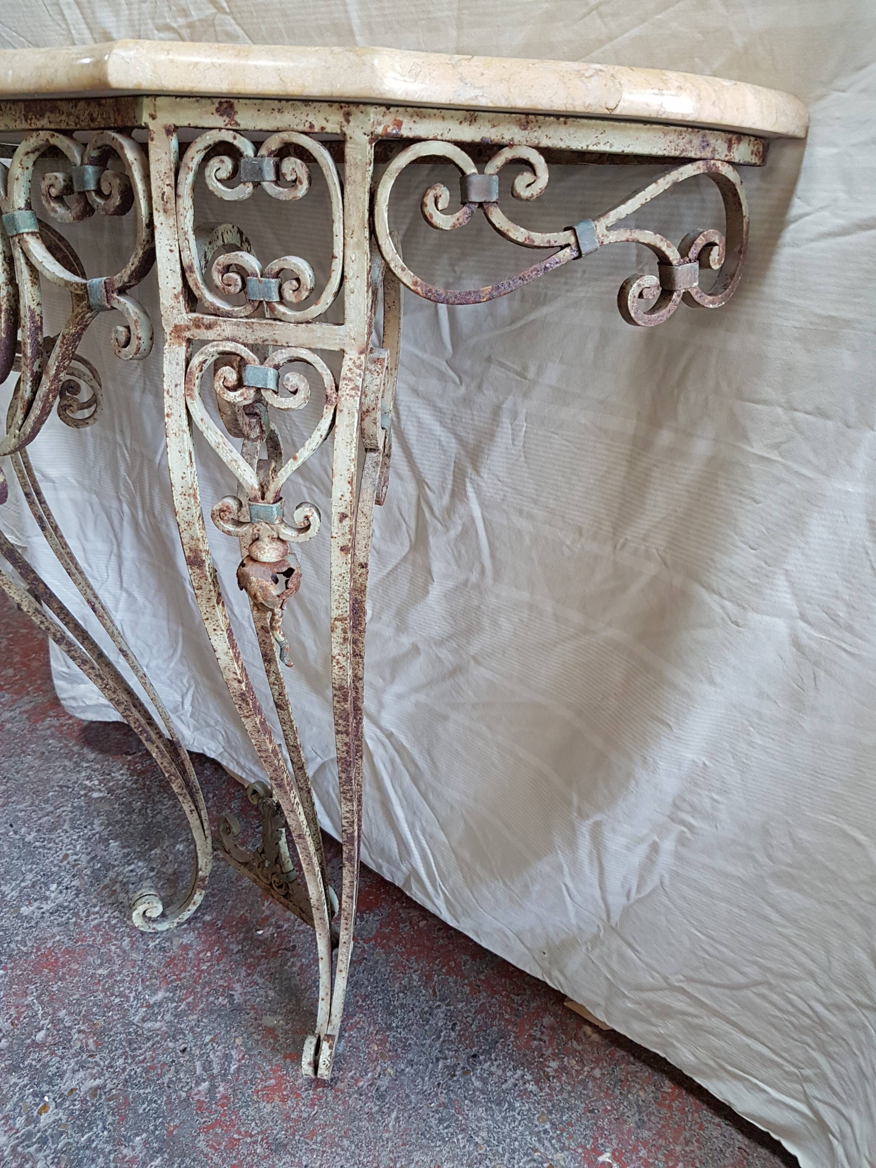 Forged iron console 1950