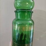 Green retro glass candy box