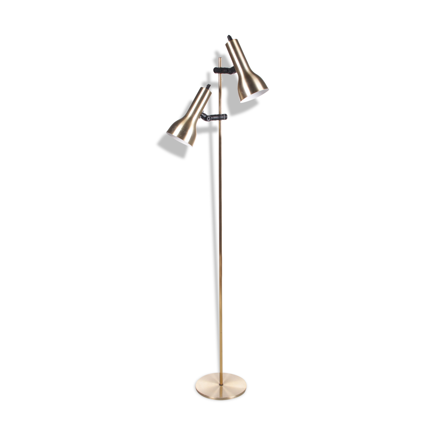 Vintage Danish gold floor lamp by Dansa, 1960s