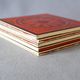 Vintage 5 Villeroy and Boch small tiles, 1960s-70s, orange flowers