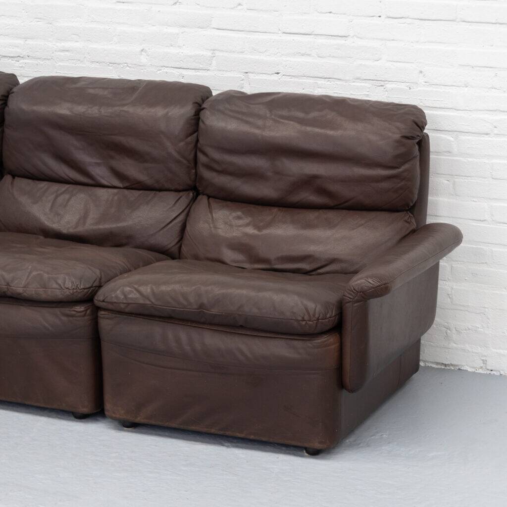 Leather modular sofa, 1970s