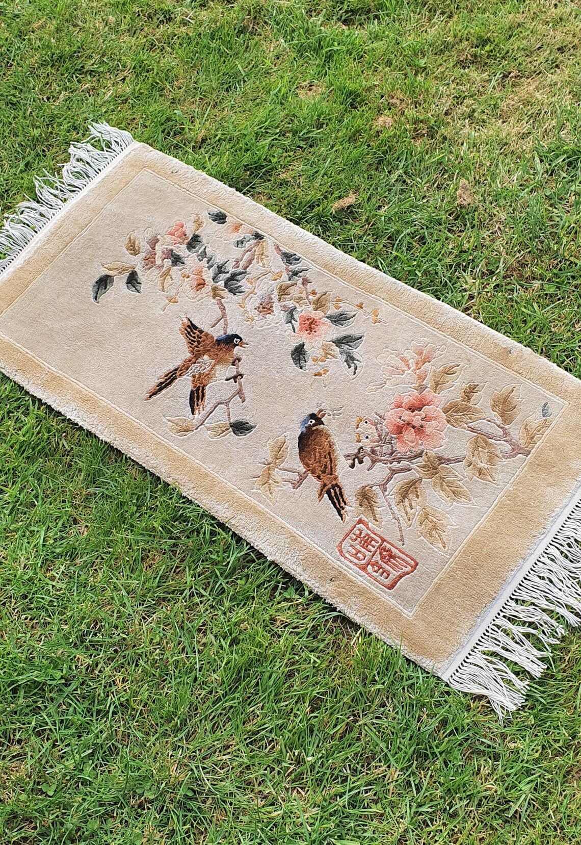 60x30cm bird silk carpet