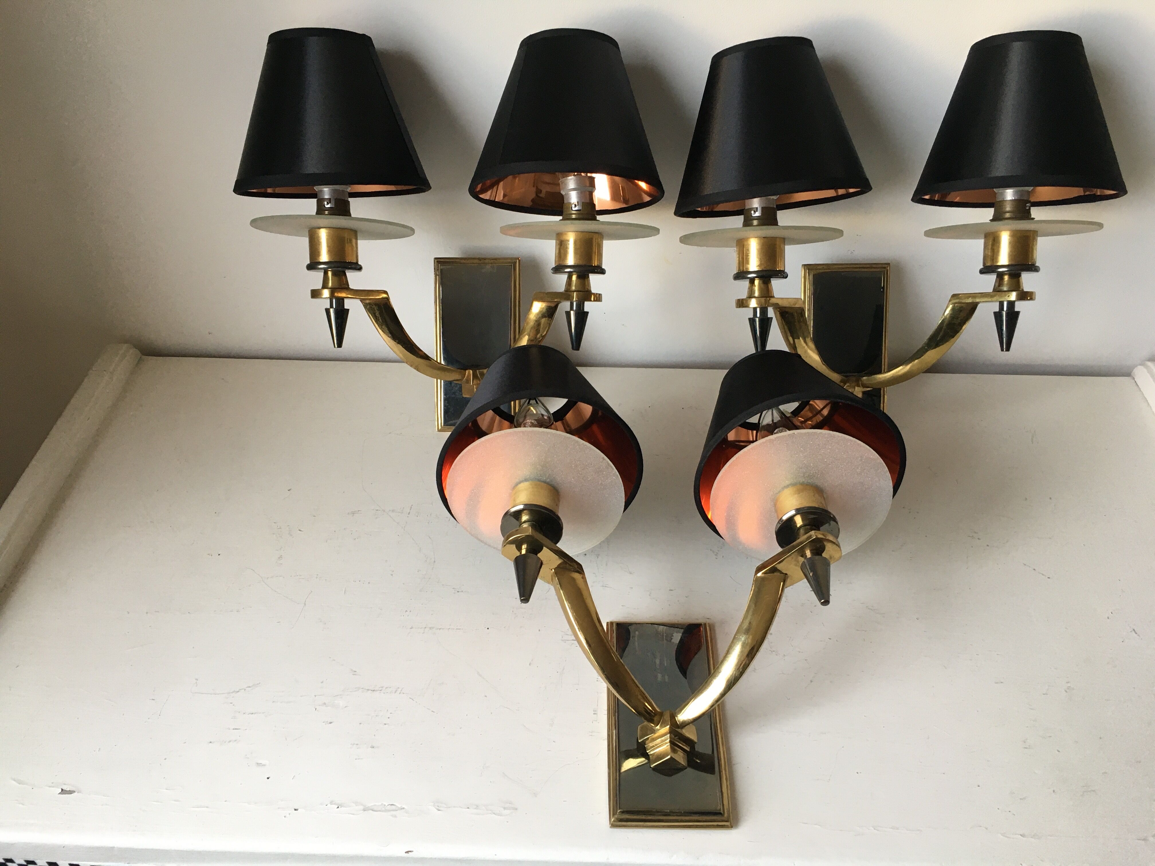 Three pairs of 60/70s neoclassical wall light