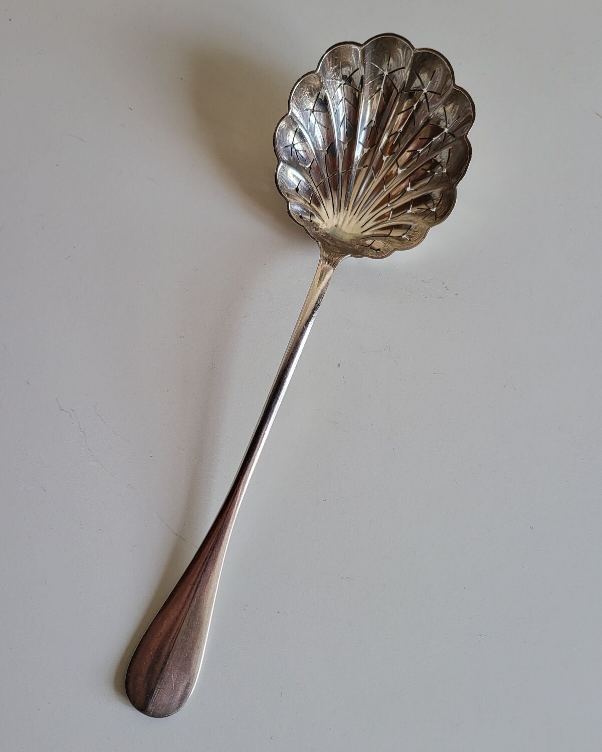 Silver-plated sugar spoon