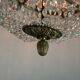 Oval-Shaped Pearl and Bronze Bag Chandelier, Circa 1900
