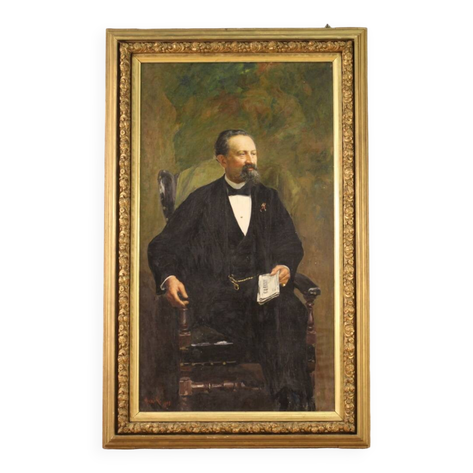 Italian painting signed Agazzi and dated 1908