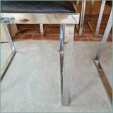 6 leather and chrome chairs