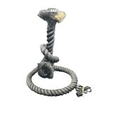 Pied de lampe en corde