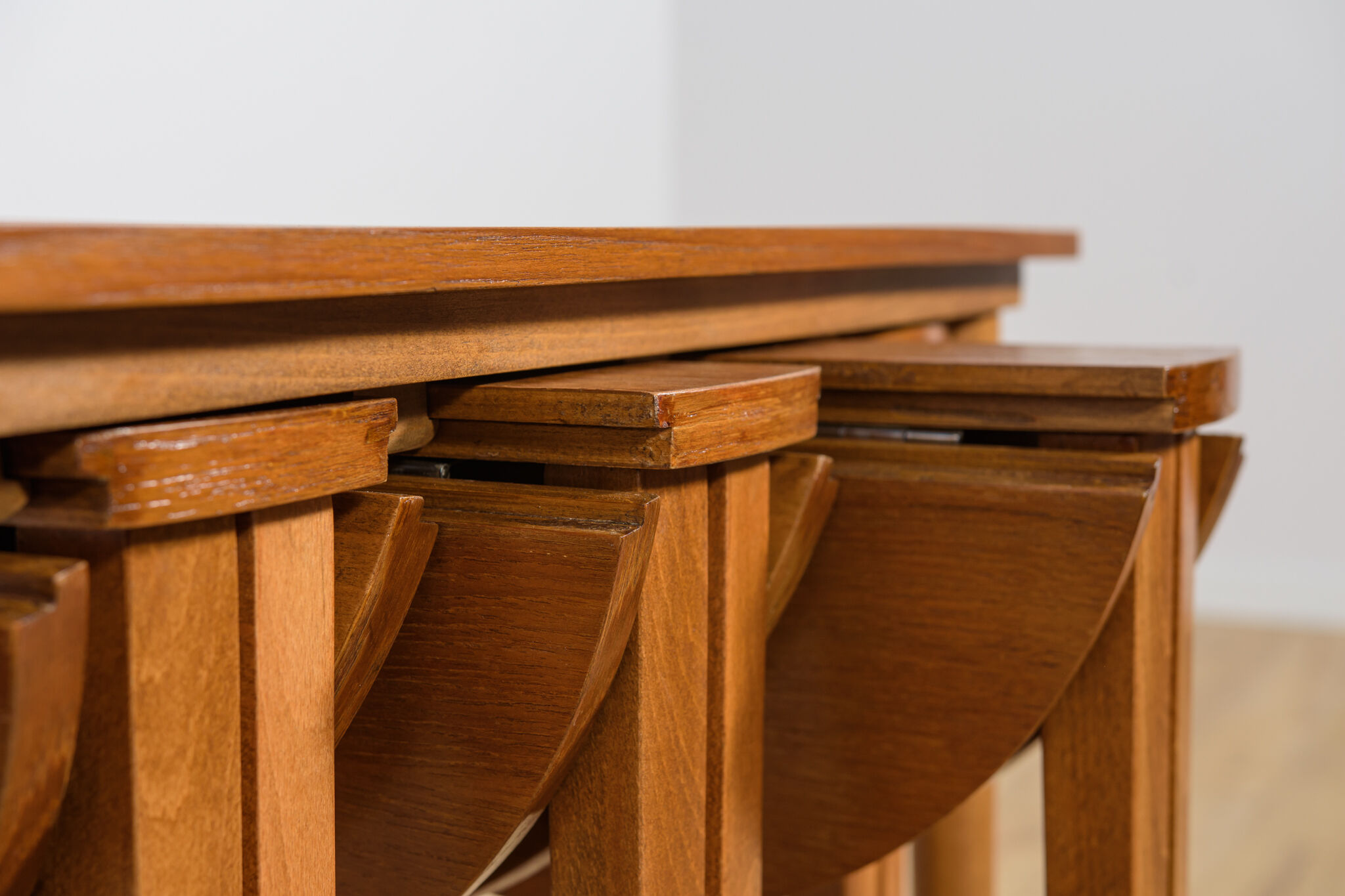 Mid-century Danish nesting tables by Poul Hundevad for Novy Domov, Czechoslovakia, 1960s, set of 5