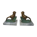 Pair of bookends birds art deco